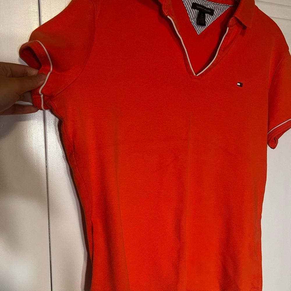 Tommy‎ Hilfiger Women’s Salmon Polo Short Sleeve Size XL - Picture 8 of 8